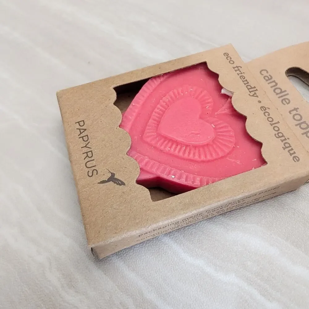 Papyrus Candles - Heart Candle Cake Topper & 24 Birthday Candles - New in Box